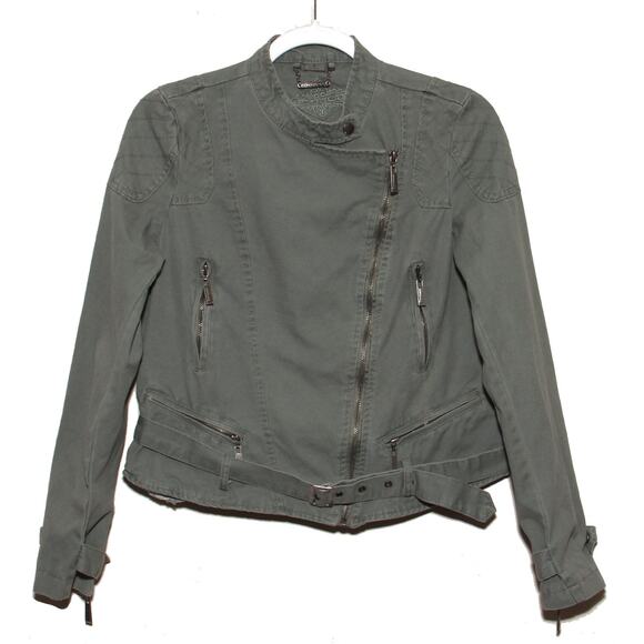 JOU JOU Moto  Jacket Size Jr. Large Cotton - Picture 1 of 7